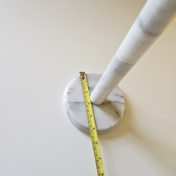 Vintage Freestanding Marble Stone Gray White Paper Towel Holder / Dispenser - Picture 4 of 8